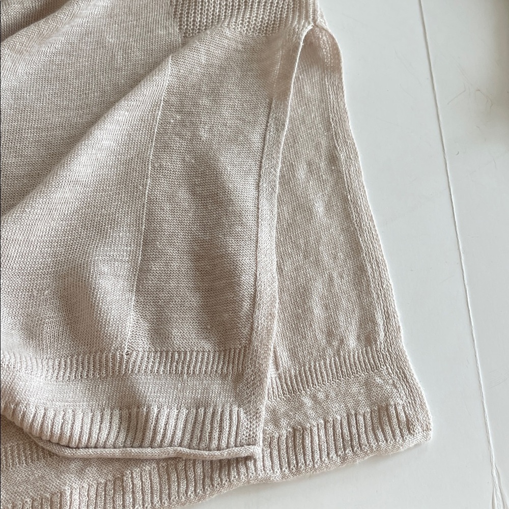 Poetry Soft Beige Lightweight 3/4 Sleeve Sweater - Picture 5 of 9